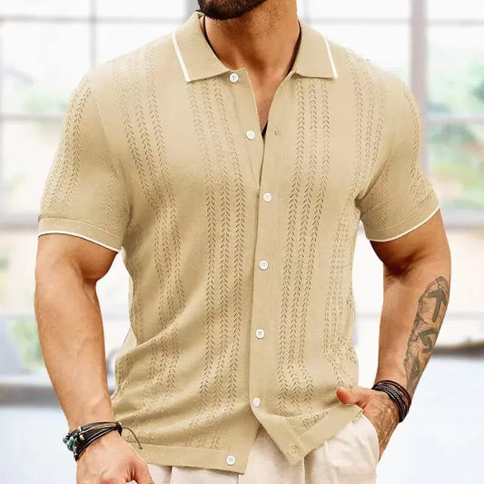 Summer Clothing Knitted Short Sleeve Polo